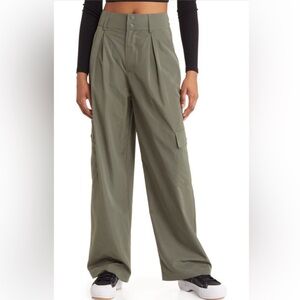 BP. Wide Leg Satin Cargo Pants